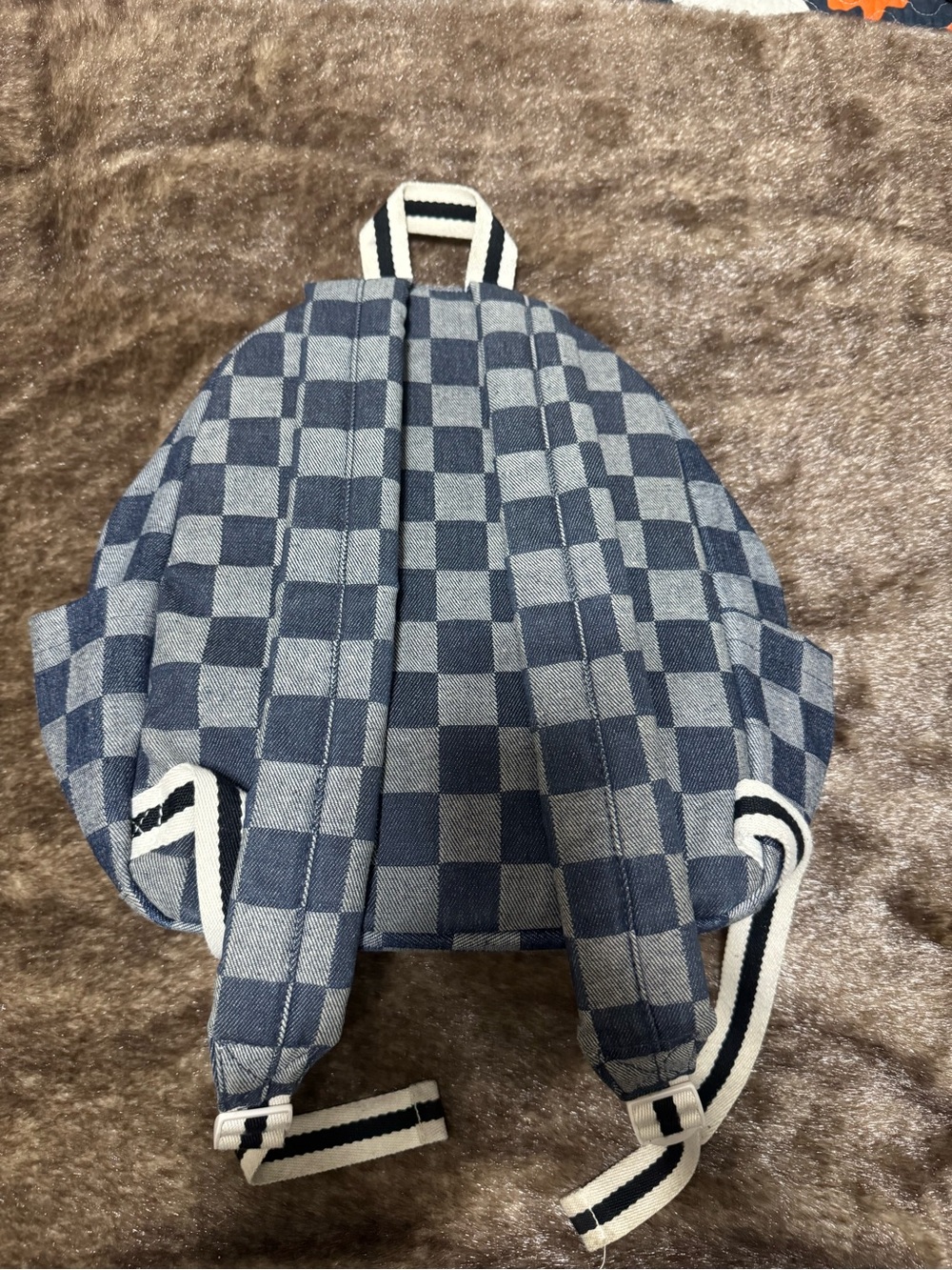 Blue Checkered Mini Backpack - Picture 2 of 5